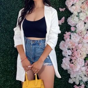 Oversized Glam White Blazer